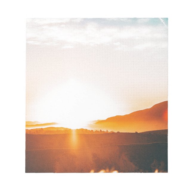sunrise over a mountain notepad (Front)