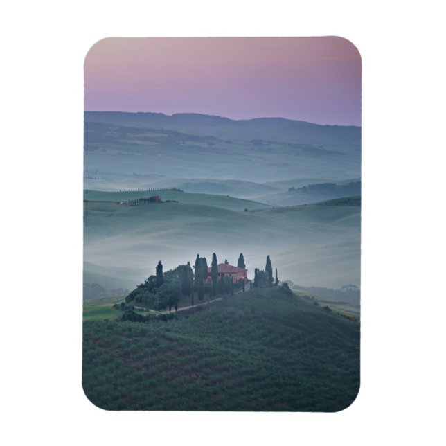 Sunrise over a Tuscany landscape vertical magnet (Vertical)