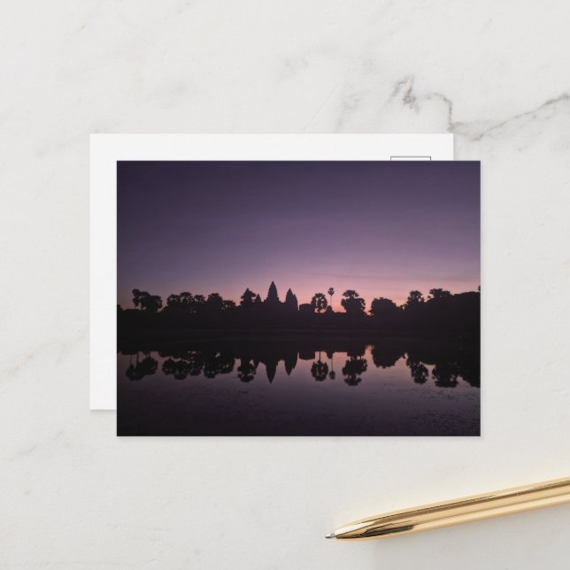 Sunrise over Angkor Wat Cambodia Postcard (Front/Back In Situ)