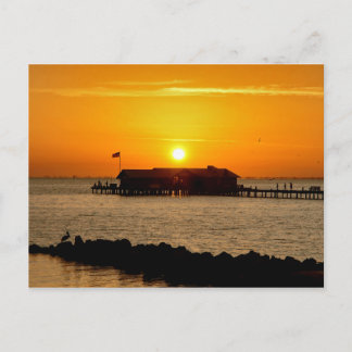Sunrise over Anna Maria City Pier Postcard