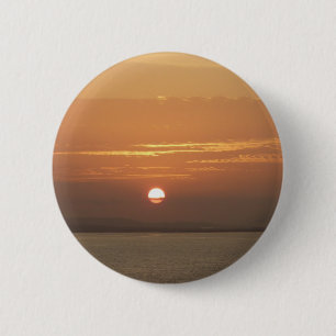 Sunrise over Aruba I Caribbean Seascape 6 Cm Round Badge