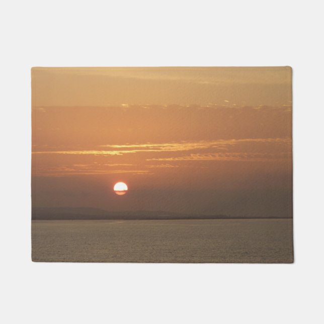Sunrise over Aruba I Caribbean Seascape Doormat (Front)