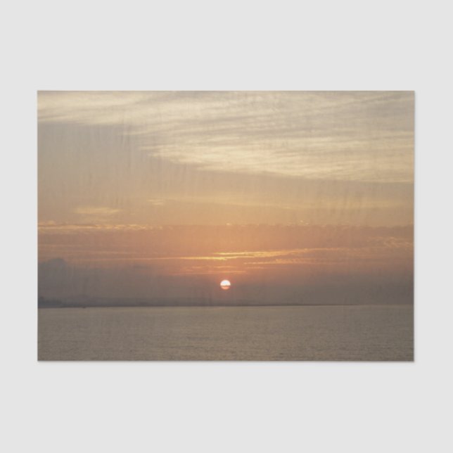 Sunrise over Aruba II Caribbean Seascape Tissue Paper (Front)