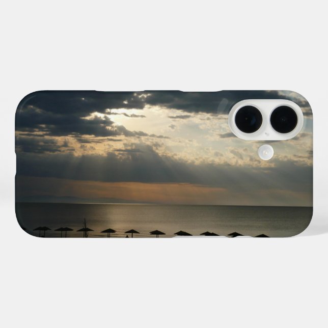 Sunrise over beach in Greece Scenic Seascape Photo Case-Mate iPhone Case (Back (Horizontal))