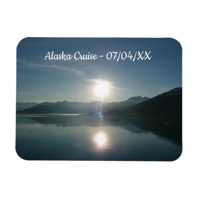 Sunrise over College Fjord Alaska Photography Magnet (Horizontal)