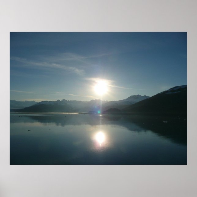 Sunrise over College Fjord Alaska Photography Poster (Front)
