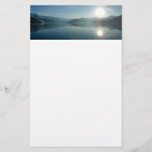 Sunrise over College Fjord Alaska Photography Stationery