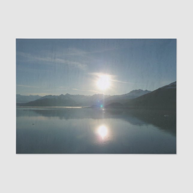 Sunrise over College Fjord Alaska Photography Tissue Paper (Front)
