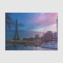Sunrise over Eiffel tower - Paris, France, Europe