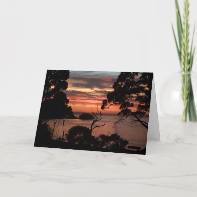 Sunrise Over Freycinet Np Card (Front)