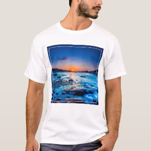 Sunrise Over Horizon At Seashore At Dawn T-Shirt