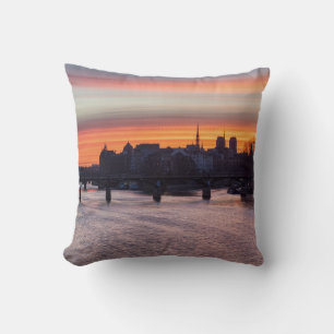Sunrise over Ile de la Cite and Notre Dame - Paris Cushion