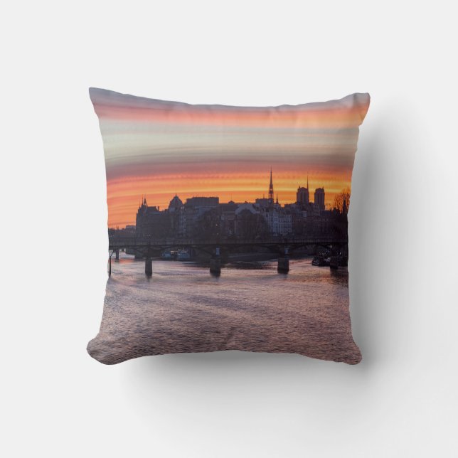 Sunrise over Ile de la Cite and Notre Dame - Paris Cushion (Front)