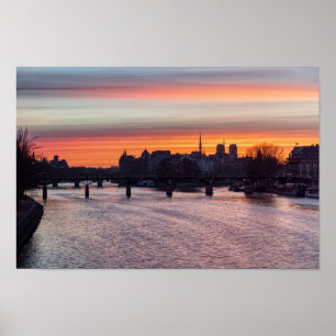 Sunrise over Ile de la Cite and Notre Dame - Paris Poster