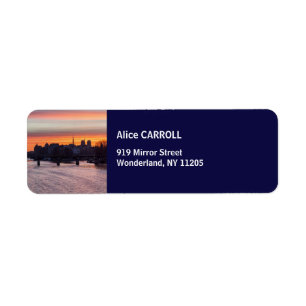 Sunrise over Ile de la Cite and Notre Dame - Paris Return Address Label