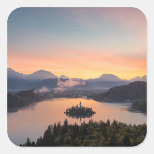 Sunrise over Lake Bled sticker