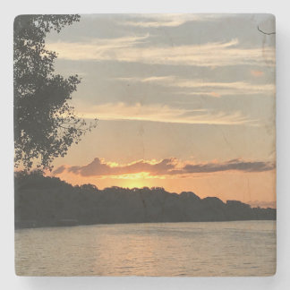 Sunrise Over Lake Stone Coaster