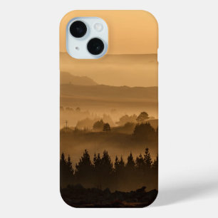 Sunrise Over Misty Rolling Hills Landscape iPhone 15 Case