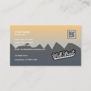 Sunrise Over Mountains - Business Card