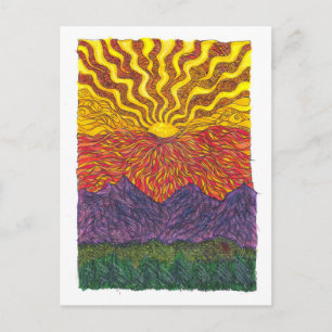 Sunrise over Mountains Postcard