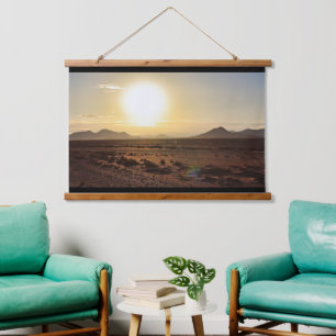 Sunrise Over Namib Desert Wood Wall Tapestry