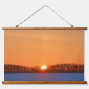 Sunrise Over Prairie   Manitoba, Canada Hanging Tapestry