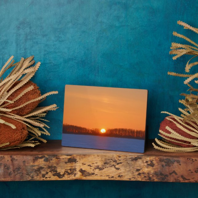 Sunrise Over Prairie | Manitoba, Canada Plaque (Side)