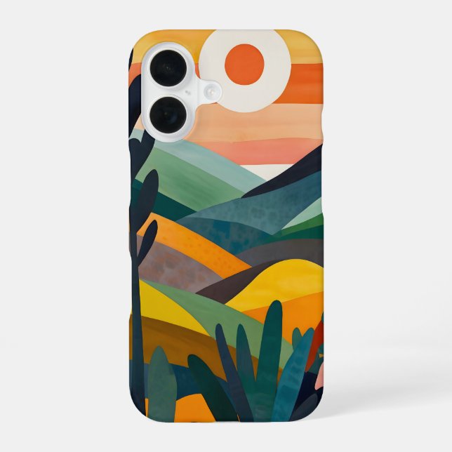 Sunrise Over Rolling Hills iPhone 16 Case (Back)