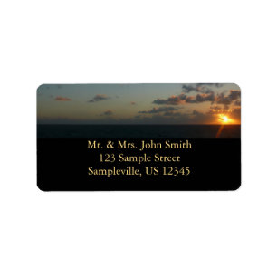 Sunrise over San Juan I Puerto Rico Seascape Label