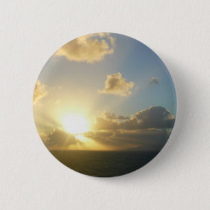 Sunrise over San Juan II Puerto Rico 6 Cm Round Badge