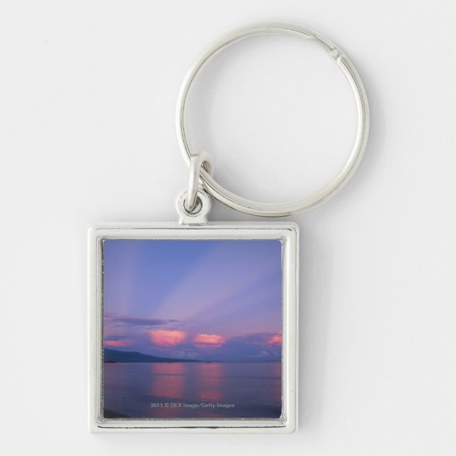 Sunrise over sea key ring (Front)