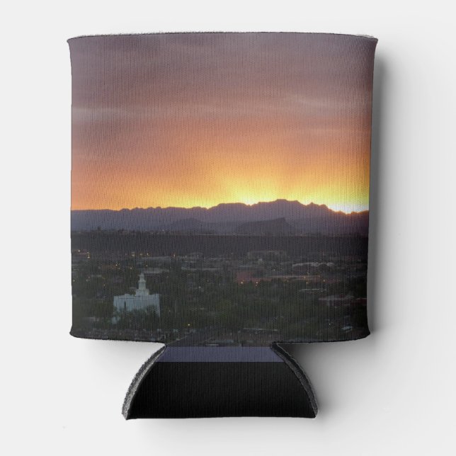 Sunrise over St. George Utah Landscape Can Cooler (Front)