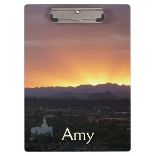 Sunrise over St. George Utah Landscape Clipboard
