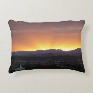 Sunrise over St. George Utah Landscape Decorative Cushion