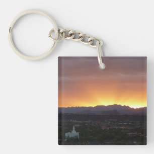Sunrise over St. George Utah Landscape Key Ring