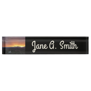 Sunrise over St. George Utah Landscape Nameplate