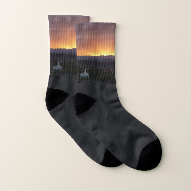 Sunrise over St. George Utah Landscape Socks (Pair)