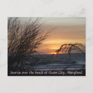 Sunrise over the beach at... postcard