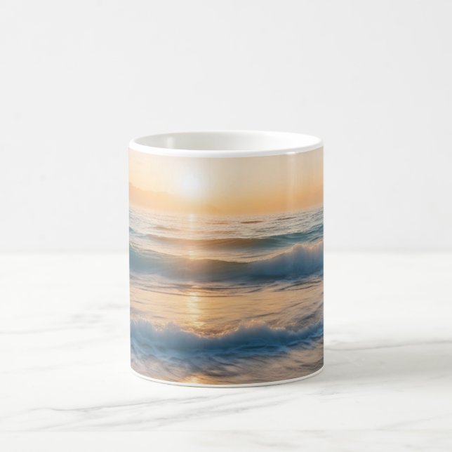Sunrise Over the Beach Coffee Mug (Center)