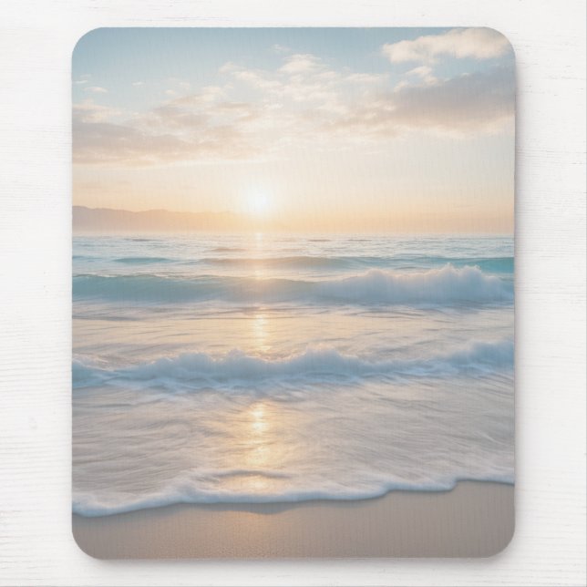 Sunrise Over The Beach Mouse Pad (Front)