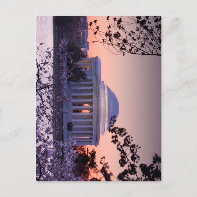 Sunrise over the Jefferson Memorial in DC Postcard (Front)