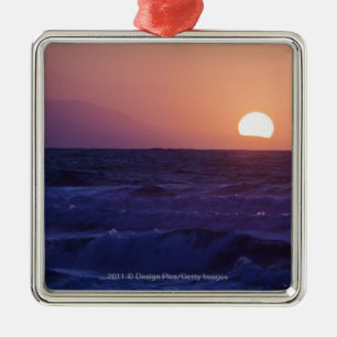 Sunrise Over The Malaga Bay Metal Ornament