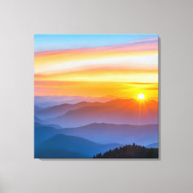 Sunrise over the mountains