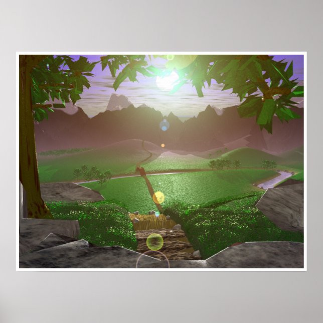 Sunrise Over the Mountains-roads #3 Poster (Front)