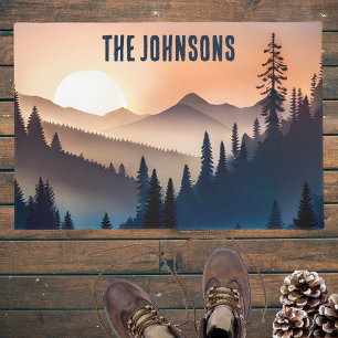 Sunrise Over the Mountains Signature  Doormat
