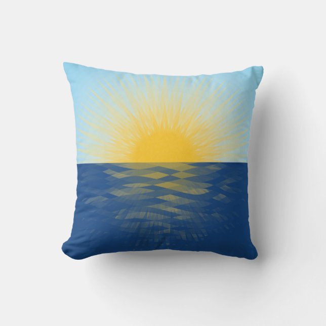 Sunrise over the Ocean New Beginnings Cushion (Front)