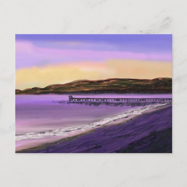 Sunrise over the Pier Postcards (Front)