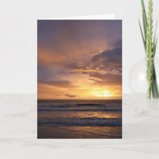 Sunrise over the sea card