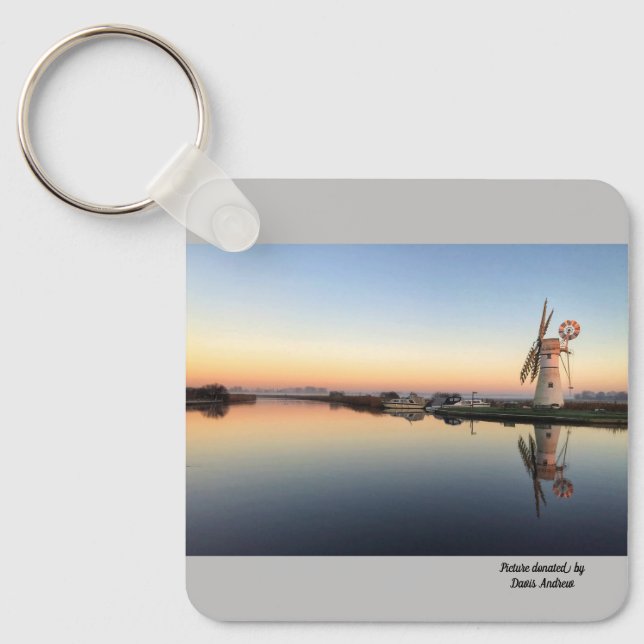 Sunrise over Thurne Key Ring (Front)