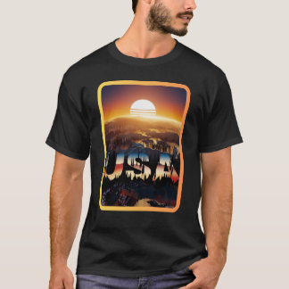 Sunrise Over USA: A Horizon of Dreams T-Shirt
